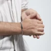 Bracelet Identite Acier Blanc Doryan
