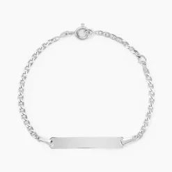 Bracelet Identite Bebe Or Blanc Faniela