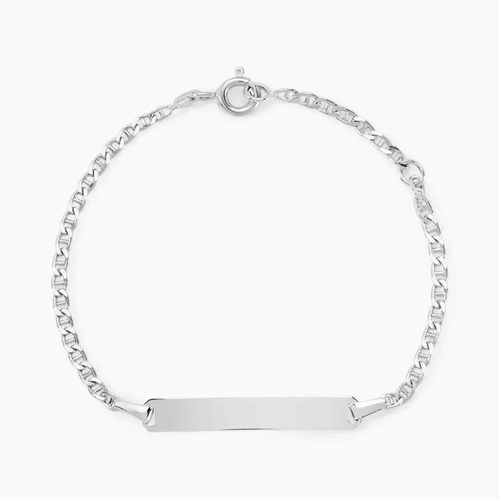 Bracelet Identite Bebe Or Blanc Faniela