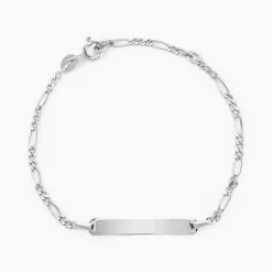 Bracelet Identite Bebe Or Blanc Bartolomee