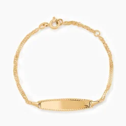 Bracelet Identite Bebe Or Jaune Ericka