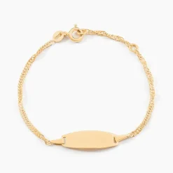 Bracelet Identite Bebe Or Jaune Ericka