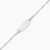 Bracelet Identité Ericka Maille Singapour Or Blanc