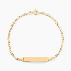 Bracelet Identité Etheline Maille Gourmette Or Jaune