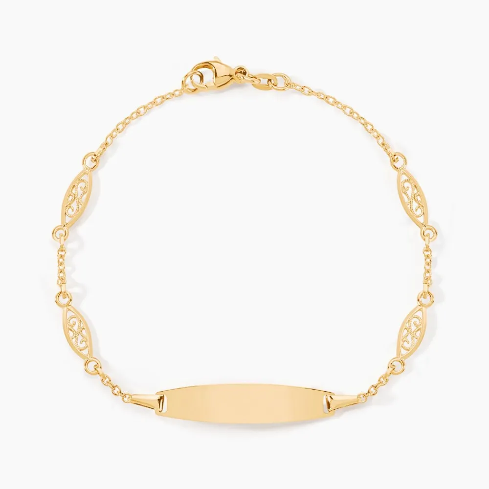 Bracelet Identité Eudoxie Maille Filigrane Or Jaune|Marc Orian Discount