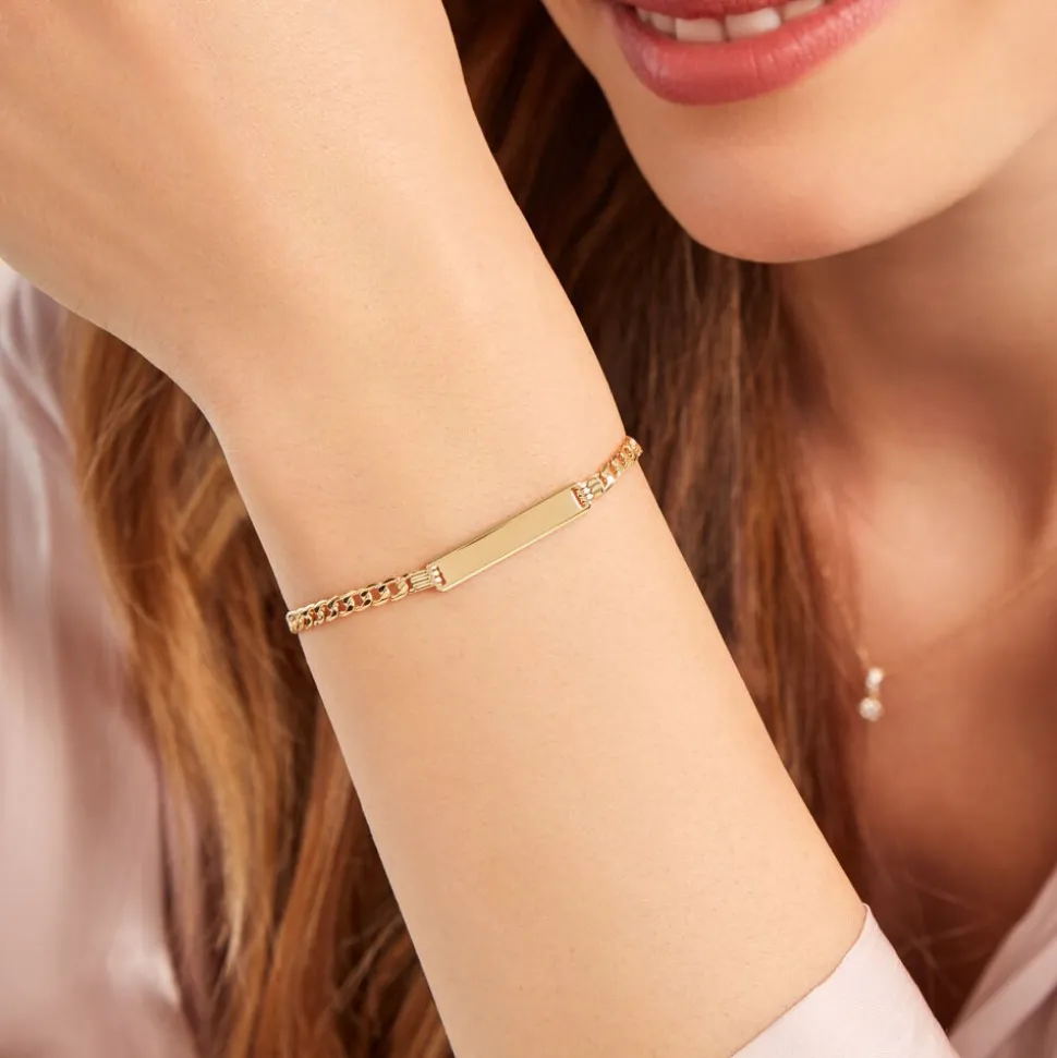 Bracelet Identité Genevra Or Jaune