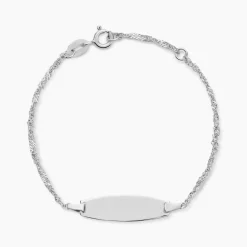 Bracelet Identité Myline Argent Blanc