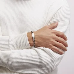Bracelet Identité Classique Acier Blanc|PHEBUS HIM Hot