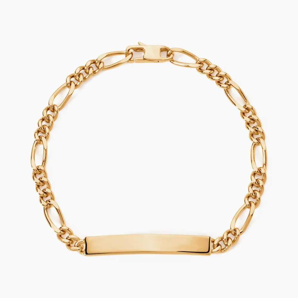 Bracelet Identité Plaqué Or Jaune Bixente|Marc Orian Online