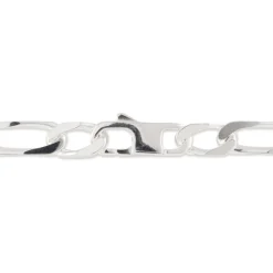 Bracelet Identité Vila Maille Alternee 1/2 Argent Blanc