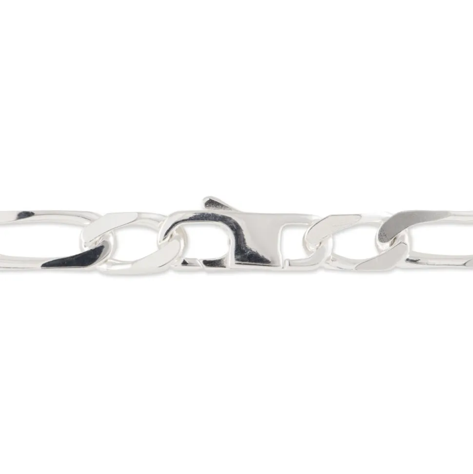 Bracelet Identité Vila Maille Alternee 1/2 Argent Blanc