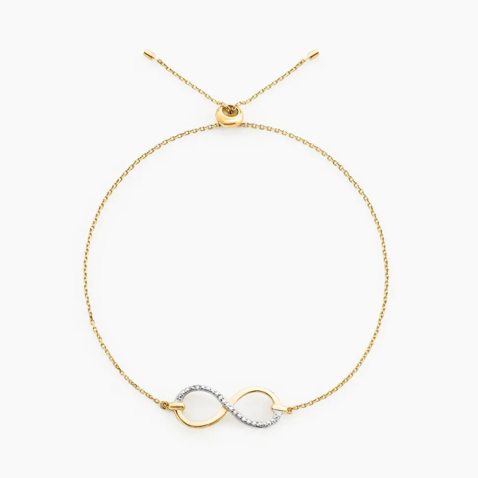 Bracelet Infino Or Jaune Diamant