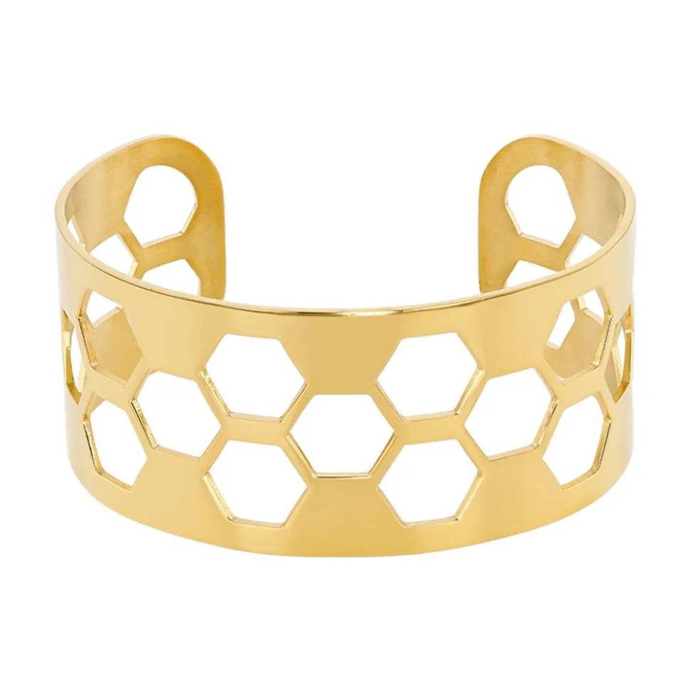 Bracelet Jonc Acier Jaune