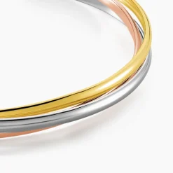 Bracelet Jonc Annie-france Plaqué Or Tricolore|Marc Orian Outlet
