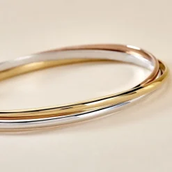 Bracelet Jonc Annie-france Plaqué Or Tricolore|Marc Orian Outlet