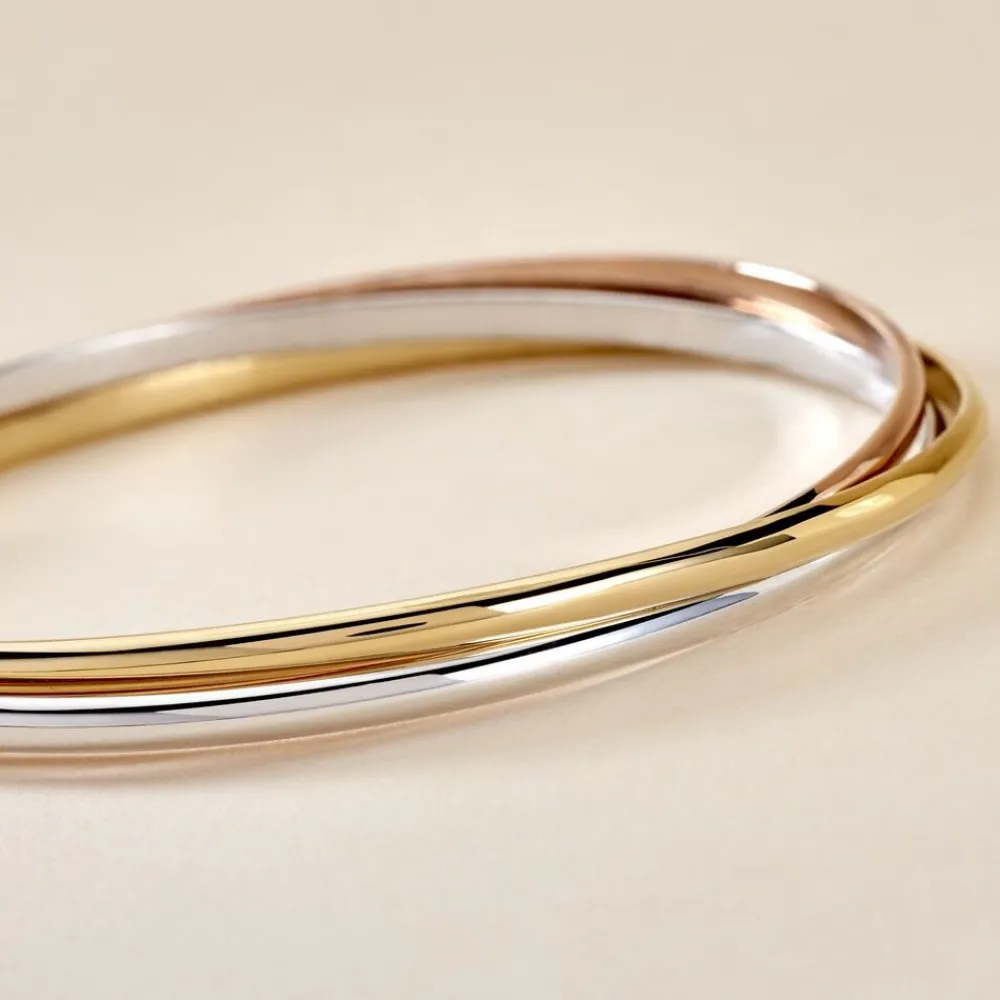Bracelet Jonc Annie-france Plaqué Or Tricolore|Marc Orian Outlet