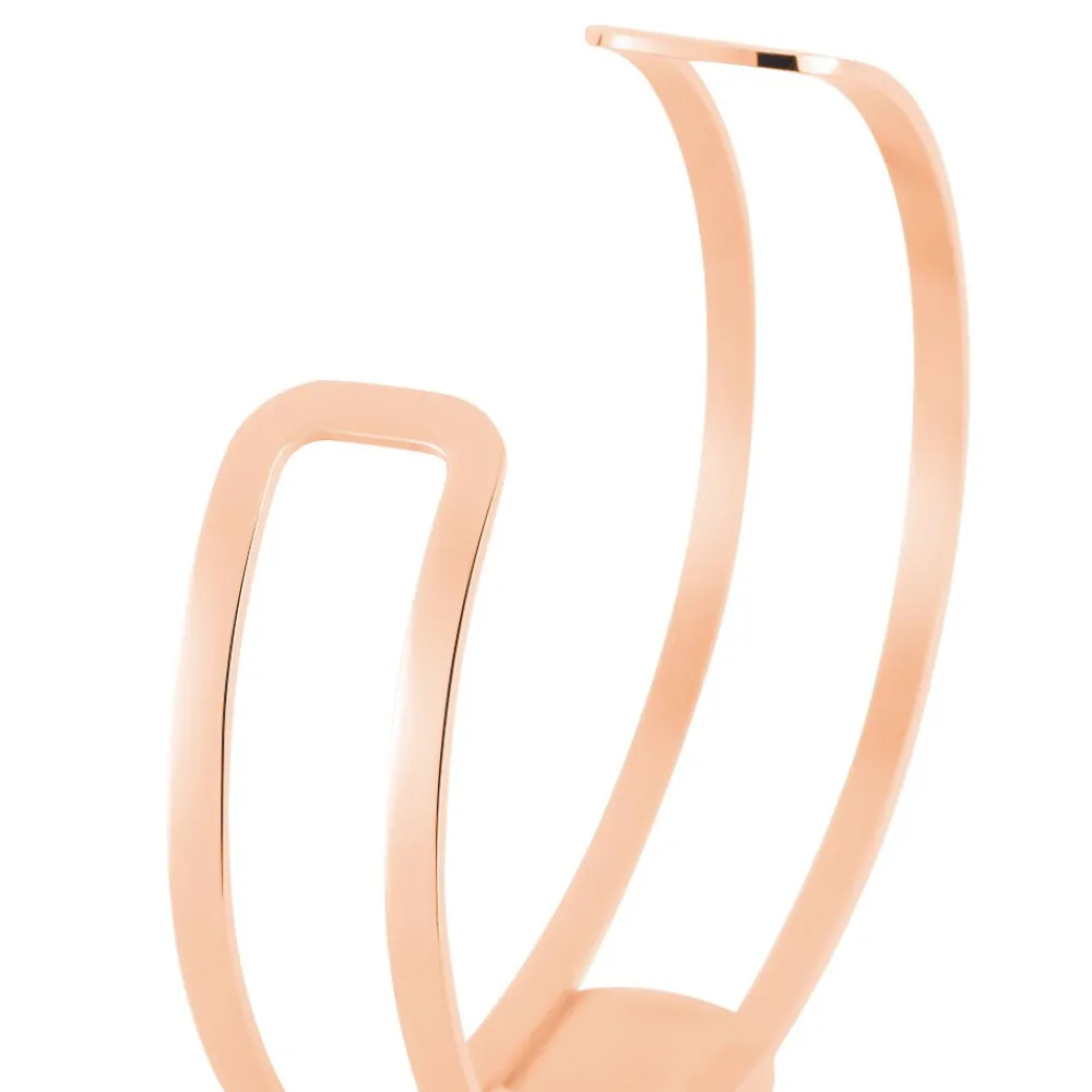 Bracelet Jonc Eline Acier Rose Pierre De Synthese|IMAGINE Discount