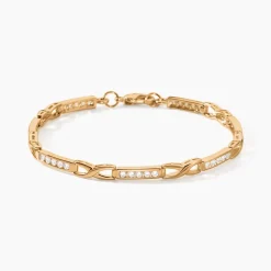 Bracelet Jonc Epiphanieae Plaqué Or Jaune Oxyde De Zirconium|Marc Orian New