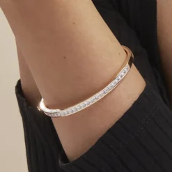 Bracelet Jonc Frieda Plaqué Or Jaune Oxyde De Zirconium|Marc Orian Sale