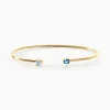 Bracelet Jonc Garden Or Jaune Topaze Oxyde De Zirconium