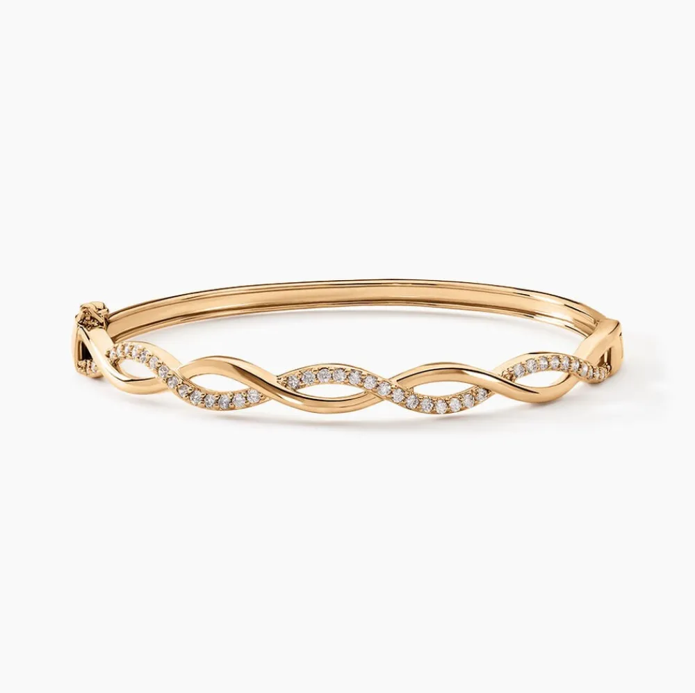 Bracelet Jonc Imae Plaqué Or Jaune Oxyde De Zirconium|Marc Orian Outlet