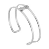 Bracelet Jonc Imagine Agnes Acier Blanc Cristal