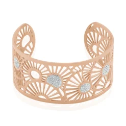 Bracelet Jonc Florette Strass Acier Rose Strass|IMAGINE Discount