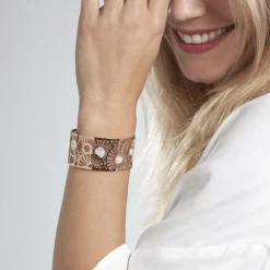Bracelet Jonc Florette Strass Acier Rose Strass|IMAGINE Discount