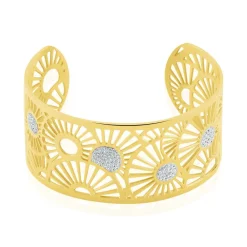 Bracelet Jonc Florette Strass Acier Jaune Strass|IMAGINE Online