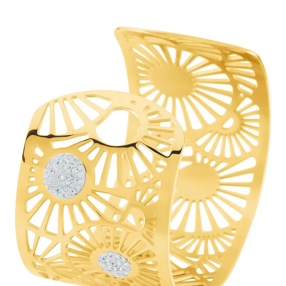 Bracelet Jonc Florette Strass Acier Jaune Strass|IMAGINE Online