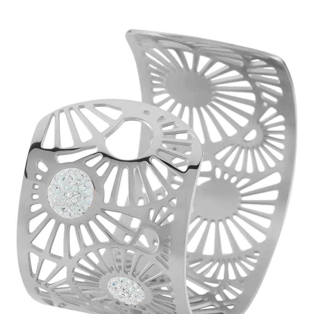 Bracelet Jonc Florette Strass Acier Blanc Strass|IMAGINE Online