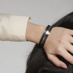 Bracelet Jonc Victoriano Acier Blanc Strass|IMAGINE Sale