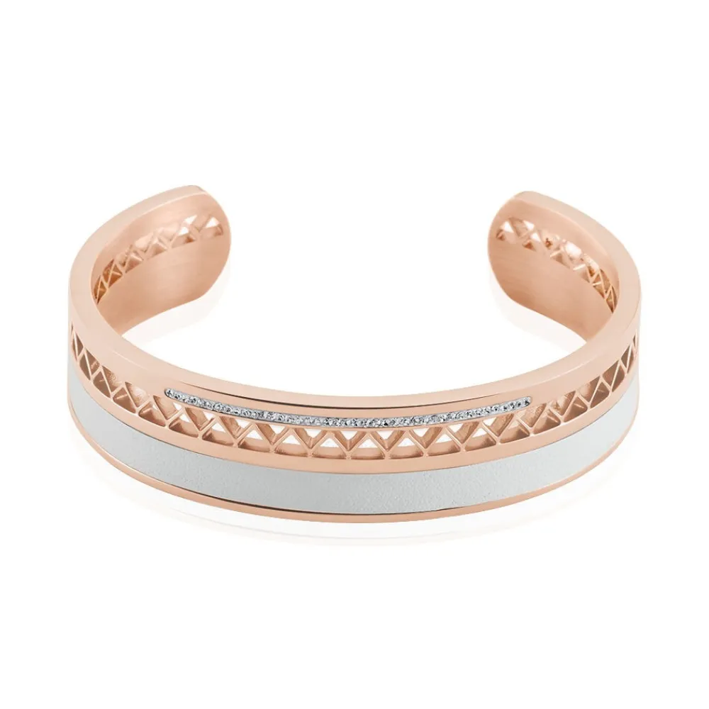 Bracelet Jonc Victoriano Acier Rose Strass|IMAGINE New