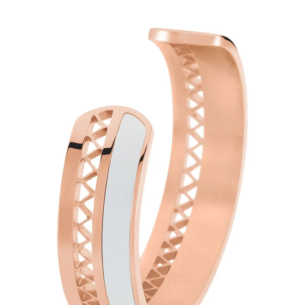 Bracelet Jonc Victoriano Acier Rose Strass|IMAGINE New