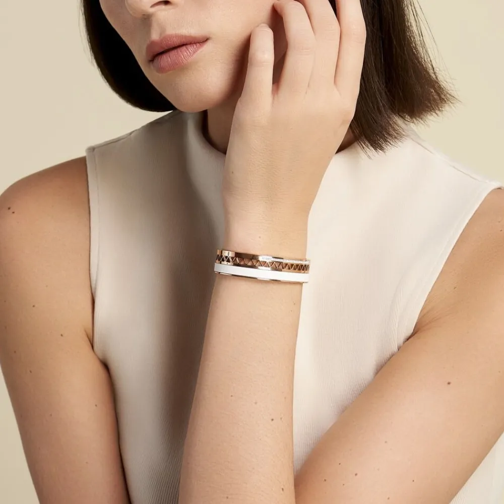 Bracelet Jonc Victoriano Acier Rose Strass|IMAGINE New