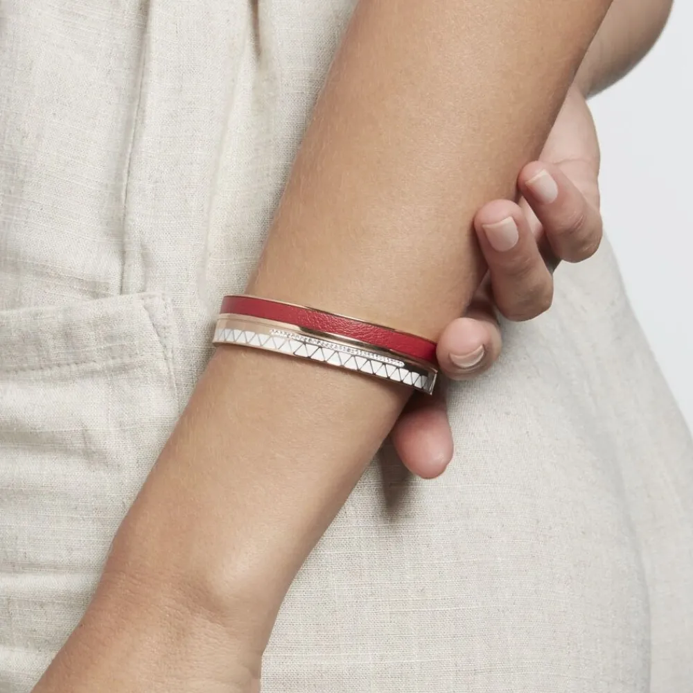 Bracelet Jonc Victoriano Acier Rose Strass|IMAGINE Outlet