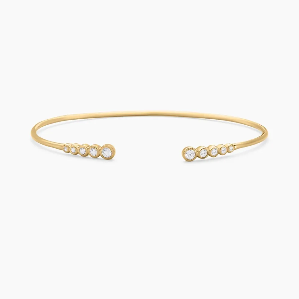 Bracelet Jonc Iza Plaque Or Jaune Oxyde De Zirconium|Marc Orian Clearance