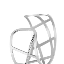 Bracelet Jonc Melodi Acier Blanc Strass