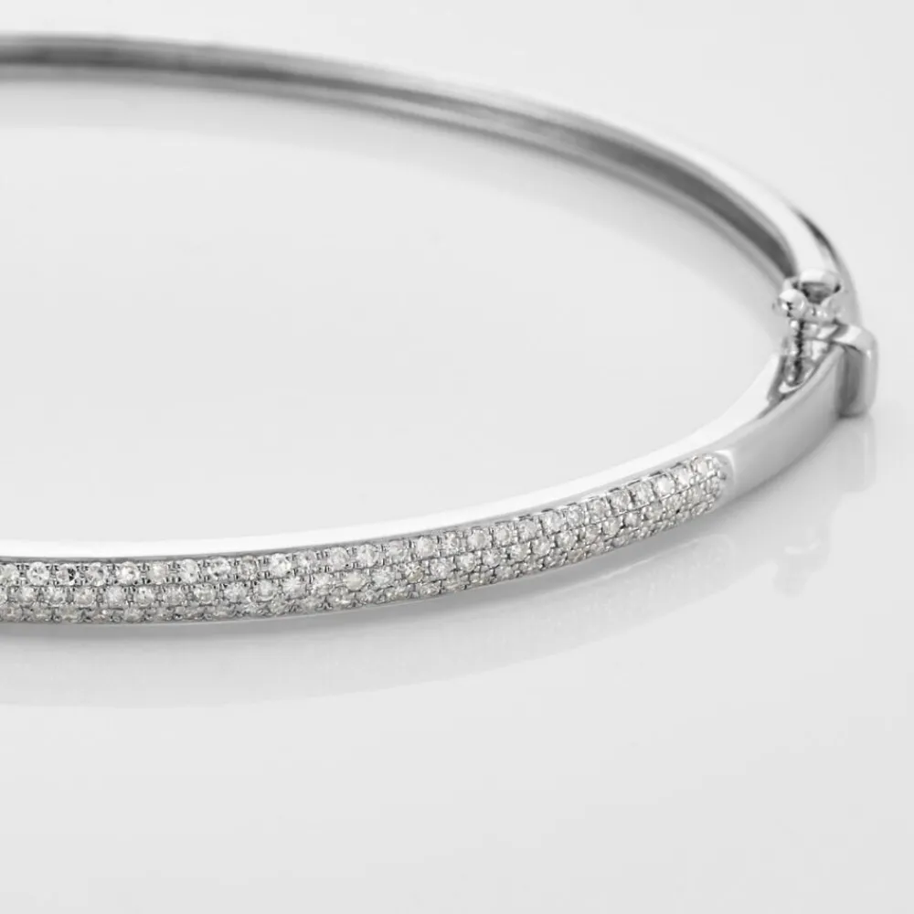 Bracelet Jonc Or Blanc Stasya Diamants|Marc Orian Sale
