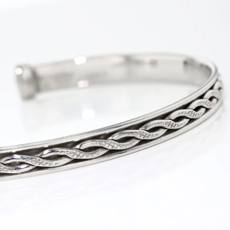 Bracelet Jonc Oscaro Argent Gris