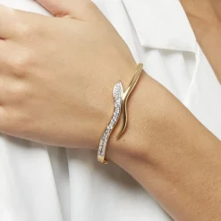 Bracelet Jonc Reyyanae Plaqué Or Jaune Oxyde De Zirconium|Marc Orian Outlet