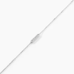 Bracelet Jonc Rosalin Blanc Diamant Blanc
