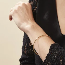 Bracelet Jonc Xylina Fil Rond Lisse Or Jaune