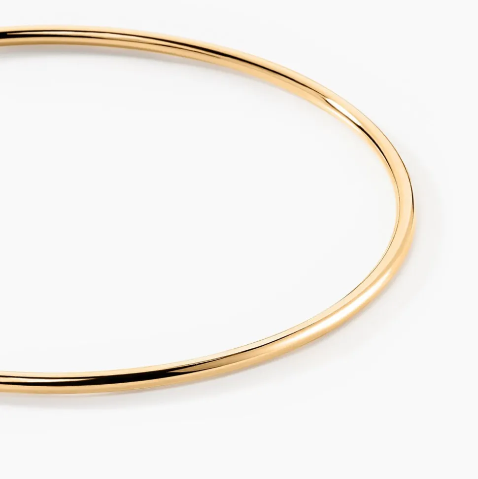 Bracelet Jonc Xylina Fil Rond Lisse Or Jaune
