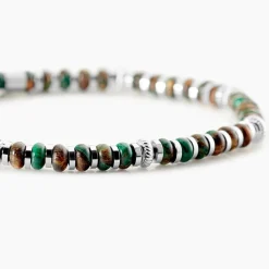 Bracelet Jourdan Acier Blanc Jaspe Africain