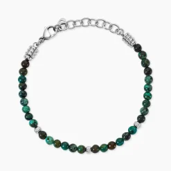 Bracelet Jourdan Acier Blanc Turquoise