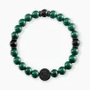Bracelet Jourdan Acier Noir Malachite