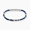 Bracelet Arttu Acier Argenté Sodalite Agate|JOURDAN New