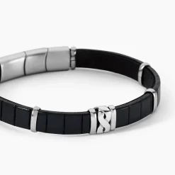 Bracelet Jourdan Chip Cuir Noir