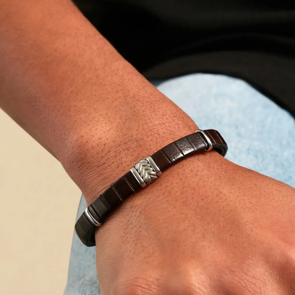 Bracelet Colbert Cuir Marron|JOURDAN Sale